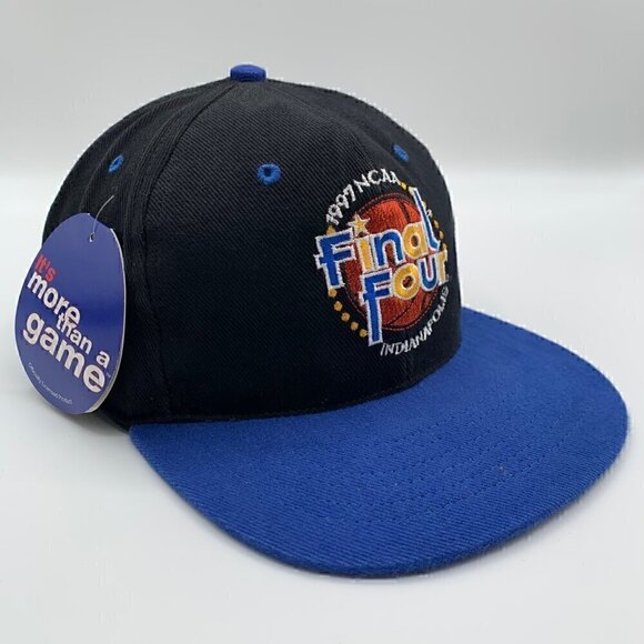 1997 NCAA Final Four Indianapolis Black Blue Vintage Strapback Hat New - Picture 1 of 6